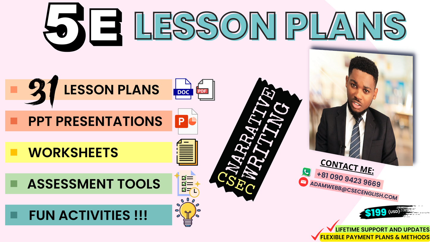 Narrative Writing Lesson Plans | CSEC English A