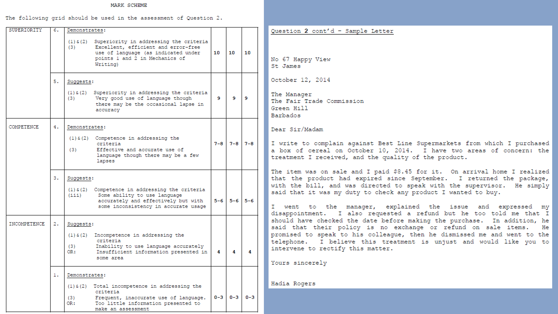 Expository Writing Guide (PDF + PPT) | CSEC English A