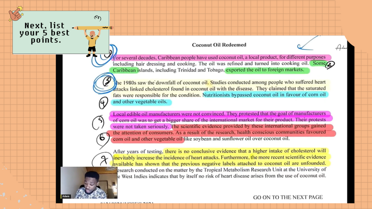 Summary Writing Guide (PDF + PPT) | CSEC English A