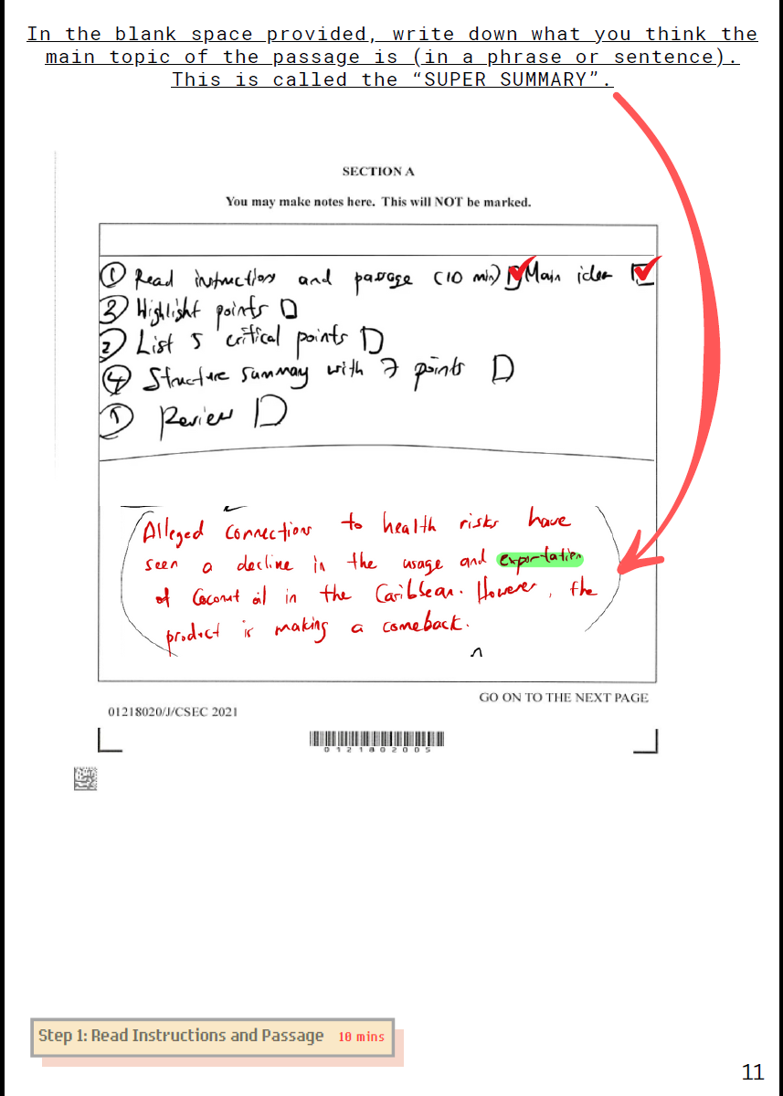 Summary Writing Guidebook (PDF) | CSEC English A